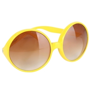 Yellow Disco Glasses Hippie Glasses - Novelty Glasses Party Glasses
